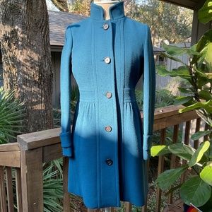 NWT J. Crew Double Cloth Colleta Wool Coat in Nightfall Blue